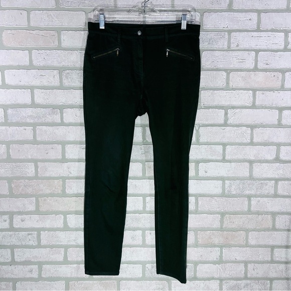 J. McLaughlin Baxter Zip Ankle Dark Green Skinny Jeans Size 6 - Picture 2 of 8